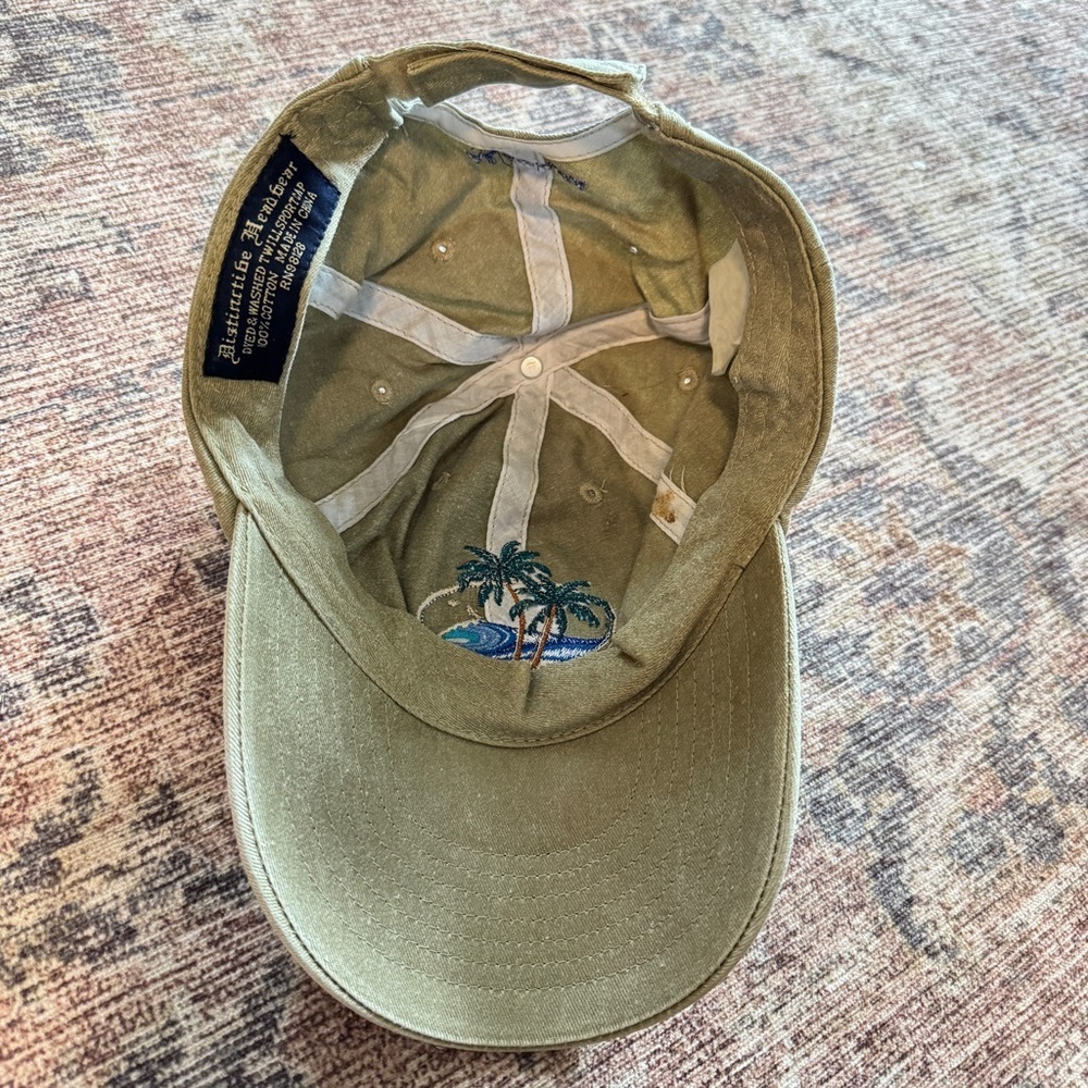 Khaki Gulf Shores Alabama Embroidered Palm Tree Hat - Picture 3 of 5